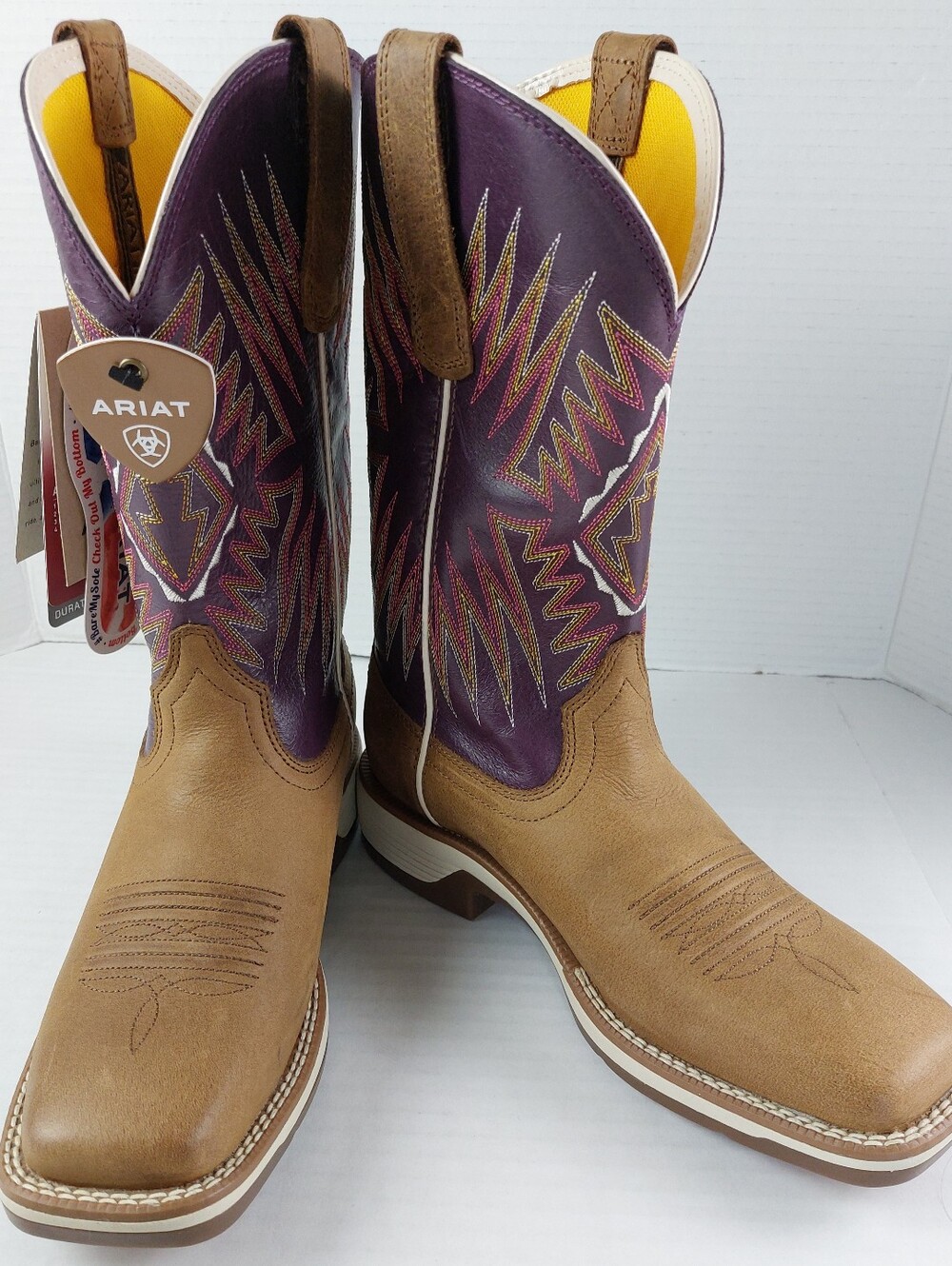 Ariat Ridgeback Duratread Boots Womens Size 6.5 B Medium Toasty Tan/Vino NWOB